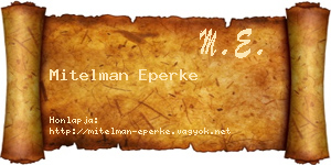 Mitelman Eperke névjegykártya